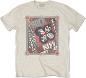 Kiss - Rock Revolution Heren T-shirt - L - Creme