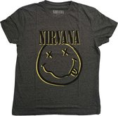 Nirvana Heren Tshirt -S- Inverse Smiley Zwart