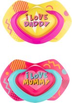 Canpol Babies Neon Love fopspenen 2 st. set sale korting 6-18 maanden