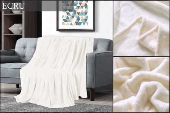 Fleece deken - 160 x 200 - XXL model - Deken - Perfect voor thuis op de  bank - Witte... | bol.com