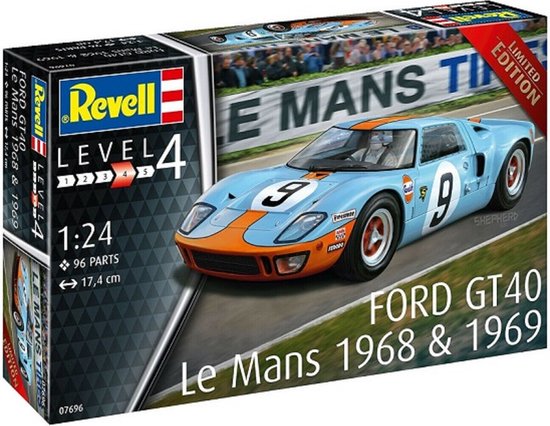 1:24 Revell 07696 Ford GT 40 Le Mans 1968 Plastic Modelbouwpakket - Revell