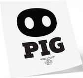 Mister b temporary tattoo pig