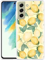 Hoesje Geschikt voor Samsung Galaxy S21 FE Lemons
