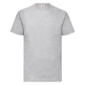 T-shirt Fruit of the Loom Valueweight, gris-mêlé, taille 5XL (5 pièces non imprimées)