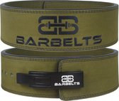 Barbelts Lever belt groen - powerlift riem - S