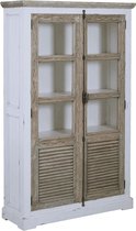 Tower living | amanda vitrinekast met 2 deurtjes | grenenhout | wit | 120 x 40 x 190 (h) cm