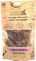 Carniwell - Konijnenvleesstrips - 100 Gram - Hypoallergeen Kauwsnack - Hondensnoepjes - natuurlijke hondensnacks