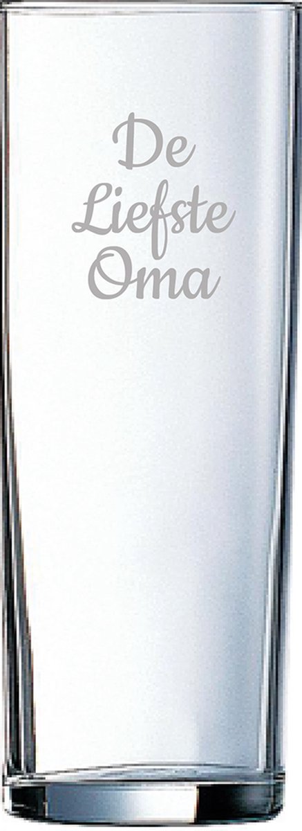 Gegraveerde longdrinkglas 31cl De Liefste Oma