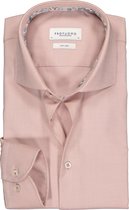 Profuomo slim fit overhemd - Oxford - zalm oranje (contrast) - Strijkvrij - Boordmaat: 43