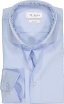 Profuomo slim fit overhemd - Oxford - lichtblauw (contrast) - Strijkvrij - Boordmaat: 40