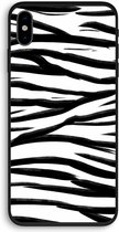 Case Company® - iPhone X hoesje - Zebra pattern - 100% Biologisch Afbreekbaar - Duurzaam - Biodegradable Soft Case - Milieuvriendelijke Print op Achterkant - Zwarte Zijkanten - Bescherming Ov