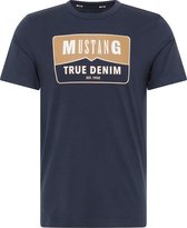 Mustang T-shirt donkerblauw met logo - maat 3XL