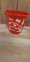 Emmer - Tekst - Rood - 5 liter - Met water & Sop lost mama alles op - Kado - Moederdag