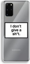 Case Company® - Galaxy S20 Plus hoesje - Don't give a shit - Soft Case / Cover - Bescherming aan alle Kanten - Zijkanten Transparant - Bescherming Over de Schermrand - Back Cover