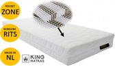 King - Apollo - Matras - Pocket - Zone - Softtech - HR80 - 140 x 200cm Dikte 25cm