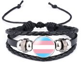 Akyol - Transgender Pride Armband - Regenboog - Pride -pride armband voor armband cadeau -LGBT - Zwart -Armband - Gay - lesbian - trans - cadeau - kado - geschenk - gift - verjaard