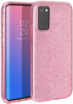 Samsung Galaxy S22 Hoesje Glitter Roze