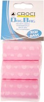 Croci poepzakjes roze met hartjes 3X20 ST