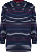 Pastunette for Men - Men T-shirt Long sleeve - blauw - Mannen - Maat 5XL