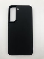 Hoogwaardige Siliconen back cover case - Geschikt voor Samsung Galaxy S22 Plus - TPU hoesje - Zwart - stevig back cover (Past Alleen S22 Plus)