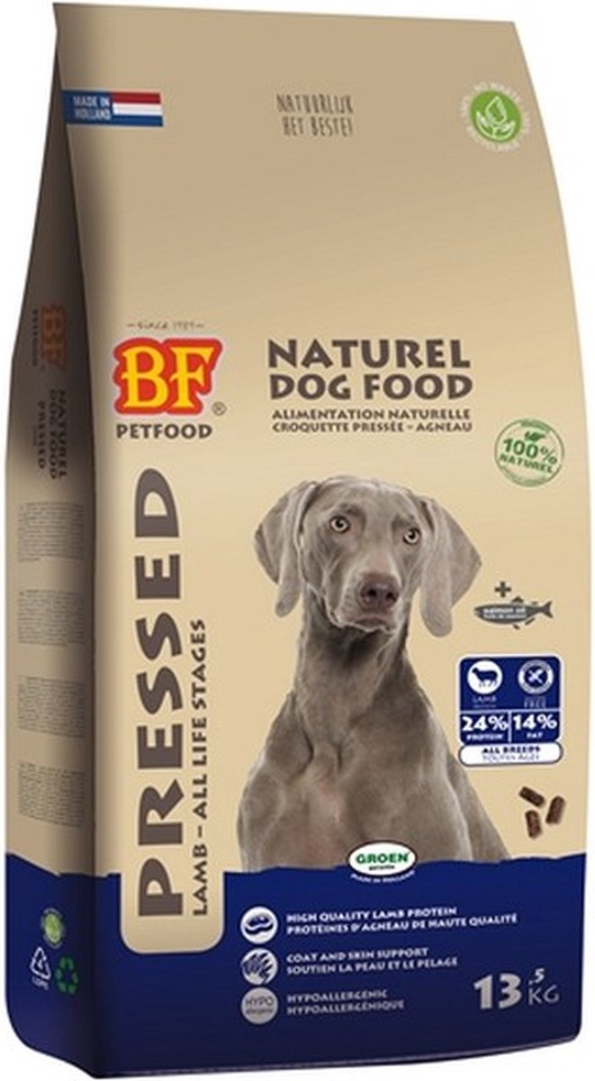 Biofood Geperst Lam & Rijst Premium - Hondenvoer - 13,5 kg