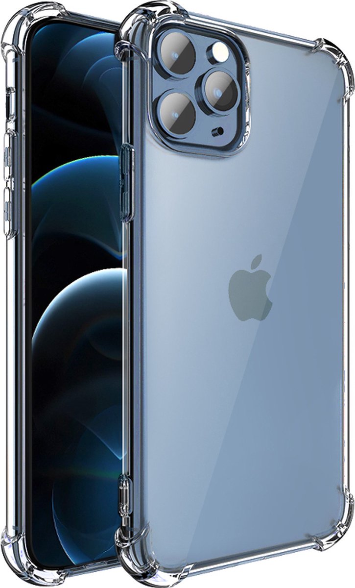 Anti Shock Hoesje Geschikt Voor iPhone 13 Pro - ShockProof Silicone Case - Transparant Back Cover