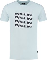 Ballin Amsterdam -  Heren Slim Fit   T-shirt  - Blauw - Maat M