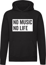 No music no life hoodie | muziek | concert | dj | unisex | trui | sweater | hoodie | capuchon