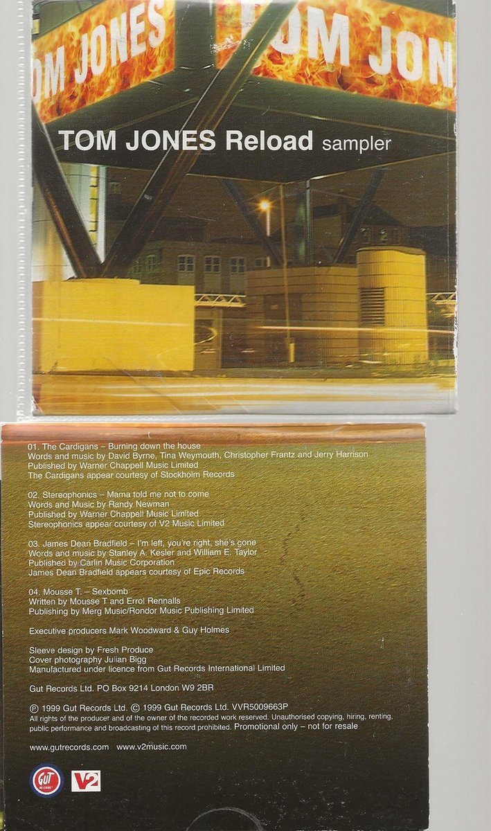 TOM JONES RELOAD SAMPLER  4 TRACK VERSIE