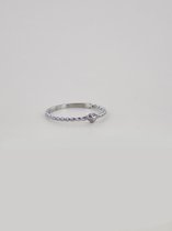 Ring twisted love maat 18 - zilver