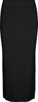 Vero Moda VMTAFFY HW CALF KNIT SKIRT Dames Rok Black - Maat L