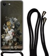 Cordon téléphonique - Chaîne téléphonique - Coque avec cordon iPhone 8 - Nature morte aux fleurs - Maîtres anciens - Peinture - Siliconen - Bandoulière - Coque pour téléphone avec cordon