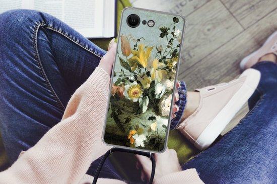 Coque avec cordon iPhone SE 2020 - Fleurs - Maîtres anciens - Baroque - Siliconen - Bandoulière - Coque arrière avec cordon - Coque pour téléphone avec cordon - Coque avec corde