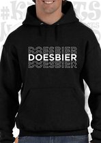 DOESBIER heren hoodie - Zwart - Maat M - lange mouwen - Met capuchon en steekzakken - leuke truien | sweaters - grappig - humor - quotes - kwoots - Mag ik bestellen