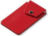 Smartphone Kaarthouder | Rood met plakstrip 9,5 cm