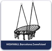 HIGHWALL Barcelona Zweefstoel - Hangstoel - zwart - 180cm touw