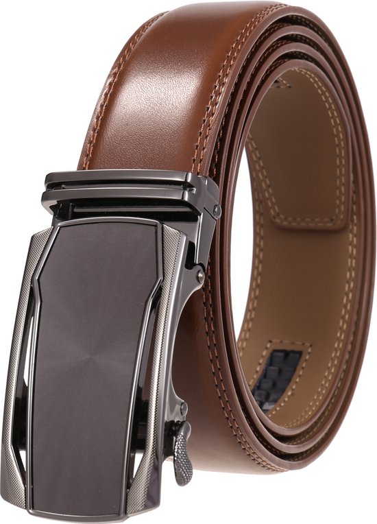 Ceinture Cuir Camel Sans Trous Avec Boucle Automatique Pour Homme (Modèle  L130) | bol.com