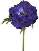 Viv! Home Luxuries Anemoon - zijden bloem - paars - 52cm - topkwaliteit