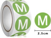 500 maat stickers - Maat M - Kleding stickers