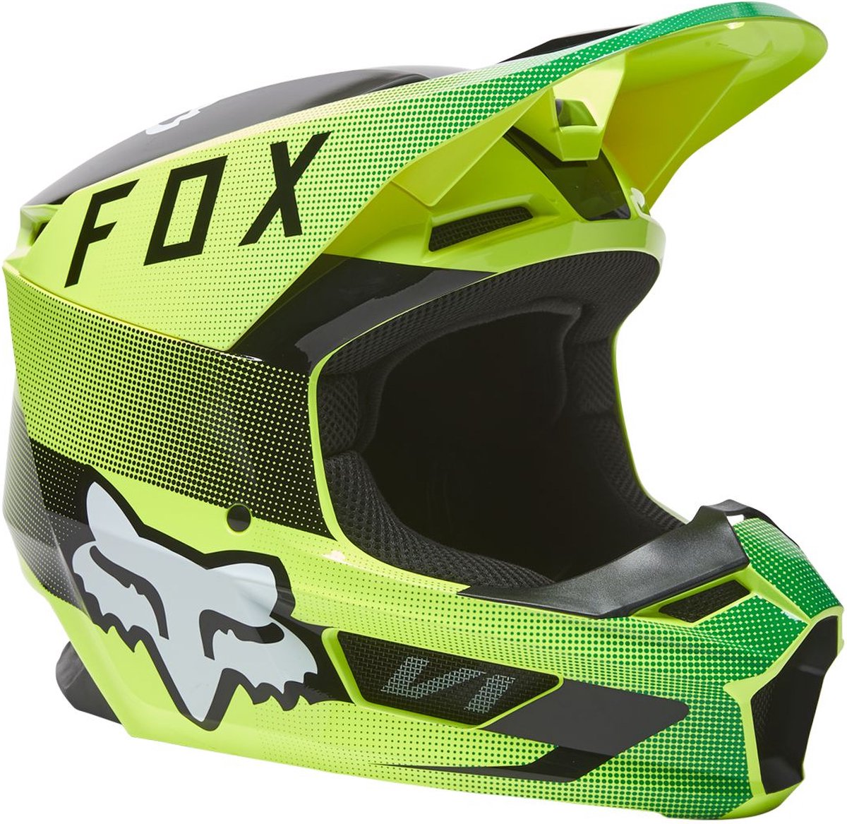 Fox Racing V1 Ridl - Casque Motocross Enduro BMX Downhill Cross - Jaune -  MOYEN (57-58cm) | bol.com