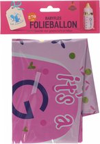 Folieballon | Babyfles | roze | ca. 70 cm hoog | geschikt voor helium