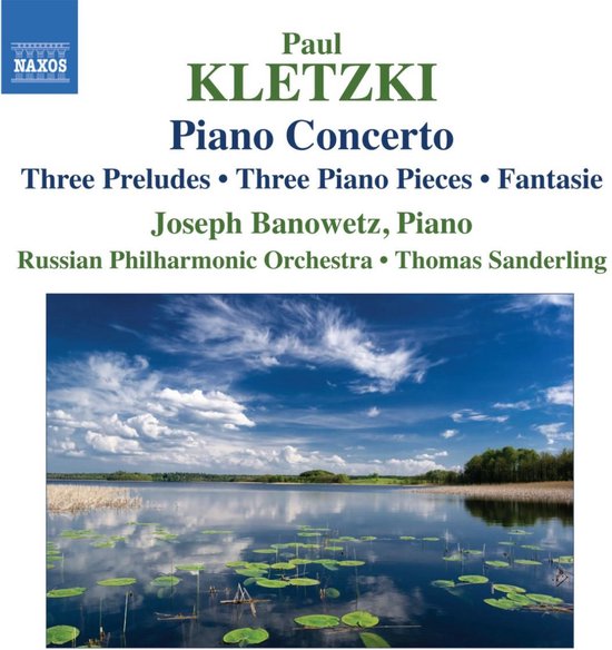 CD-cover met "Paul Kletzki Piano Concerto" en een landschap van water en riet onder een dramatische lucht.