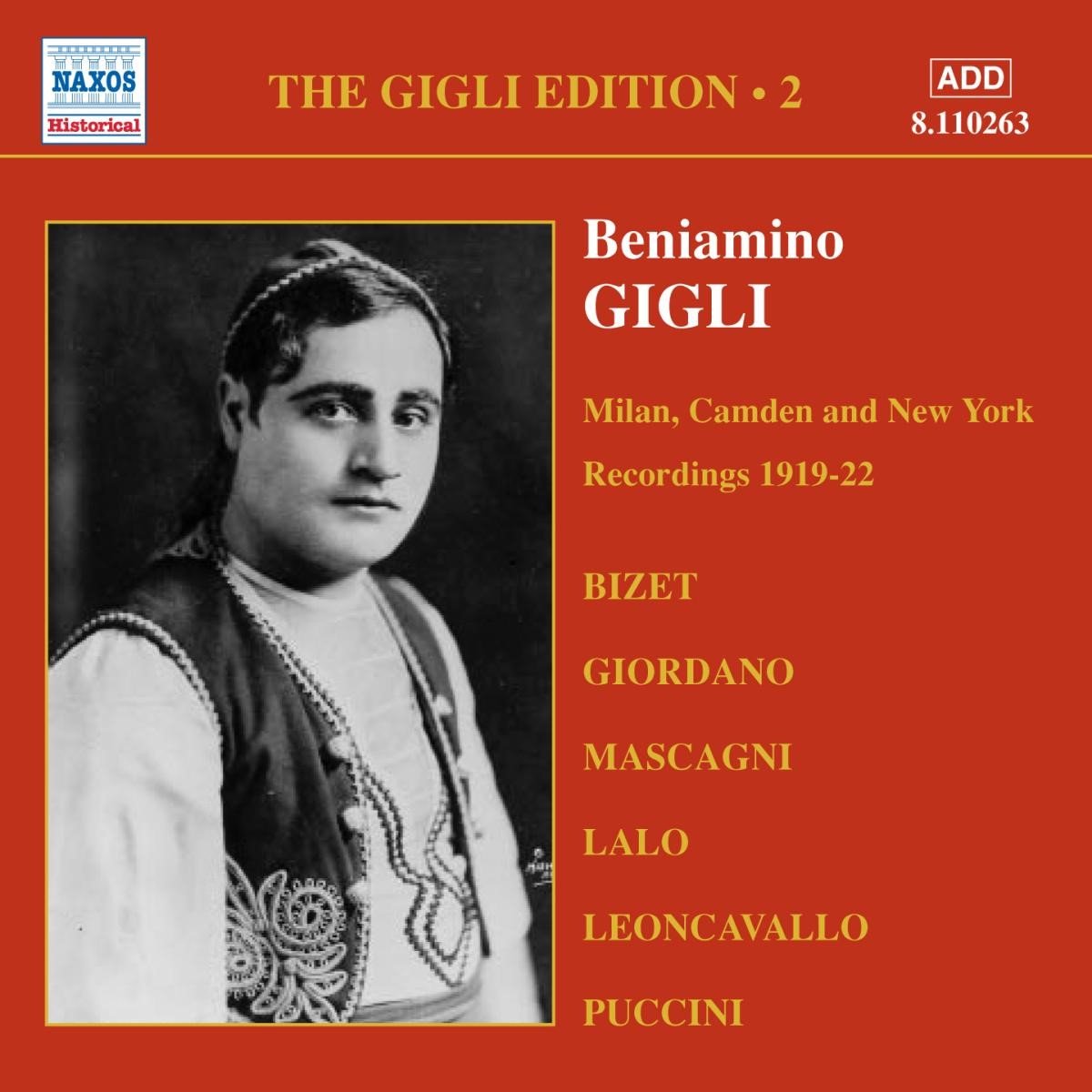 Beniamino Gigli - Volume 2 - Milan, Camden, NY 1919-22 (CD)