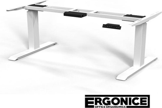 Ergo-Rise - sta-bureau-onderstel elektrisch - aluminium - memory - 120 cm -140 cm - 160 cm -180 cm.