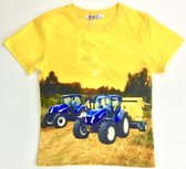 S&C Tractor T-shirt H64 - Geel - New Holland - Maat 86/92
