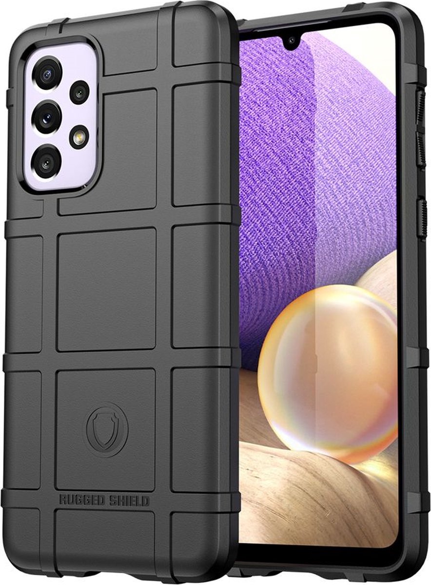 MobyDefend Hoesje - Geschikt voor Samsung Galaxy A33 - Rugged Shield TPU Backcover - Zwart