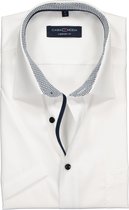 CASA MODA comfort fit overhemd - korte mouw - wit (contrast) - Strijkvrij - Boordmaat: 49
