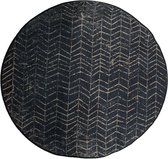 Karpet Myra ø160cm rond | Vloerkleed vintage | Retro tapijt | Vloerkleed goud antraciet