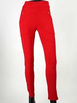 Dames tregging Isabella S/M - Rood - Luxe & Comfort - Hoge Taille
