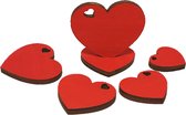 Valentijn Rode Harten Decoratie - hartjes van hout 36 stuks € 29,95 Beschrijfbaar met krijtje, krijtstift, stift. Valentijnsdag Harten - hanger - liefde - cadeau